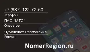 Кто звонил с 9871227250 - регион и оператор